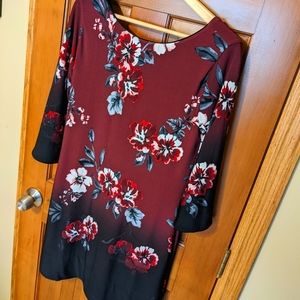 White House Black Market - Reversible Shift Dress with 3/4 Bell Sleeves